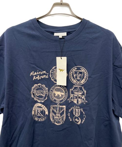 maison kitsune（メゾンキツネ）maison kitsune (メゾンキツネ) 半袖カットソー ネイビー サイズ:ＸＬの古着・服飾アイテム