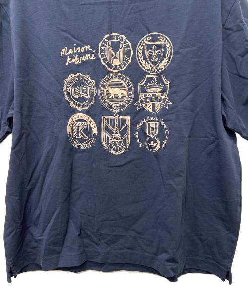 maison kitsune（メゾンキツネ）maison kitsune (メゾンキツネ) 半袖カットソー ネイビー サイズ:ＸＬの古着・服飾アイテム