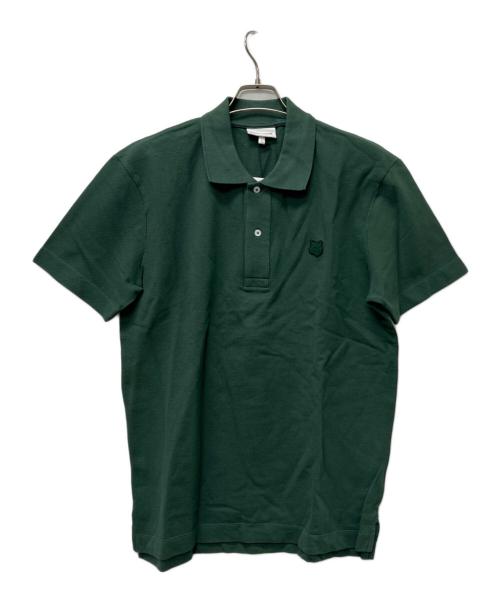 maison kitsune（メゾンキツネ）maison kitsune (メゾンキツネ) 半袖ポロシャツ グリーン サイズ:Ｌの古着・服飾アイテム