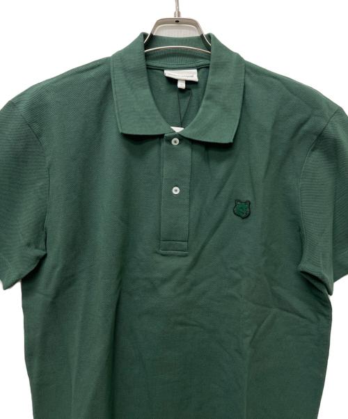 maison kitsune（メゾンキツネ）maison kitsune (メゾンキツネ) 半袖ポロシャツ グリーン サイズ:Ｌの古着・服飾アイテム