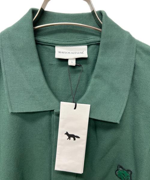 maison kitsune（メゾンキツネ）maison kitsune (メゾンキツネ) 半袖ポロシャツ グリーン サイズ:Ｌの古着・服飾アイテム