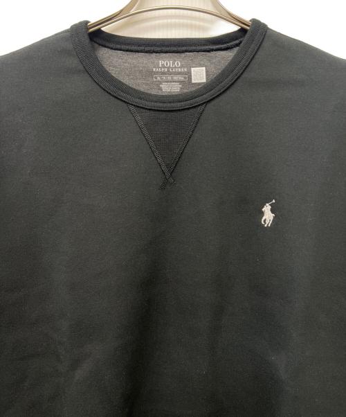POLO RALPH LAUREN（ポロ・ラルフローレン）POLO RALPH LAUREN (ポロ・ラルフローレン) クルーネックスウェット ブラック サイズ:ＸＬの古着・服飾アイテム