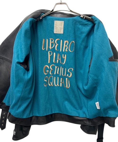 LIBEIRO（リベイロ）LIBEIRO (リベイロ) ダブルライダースジャケット ブラック サイズ:Ｍの古着・服飾アイテム