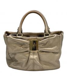 Salvatore Ferragamo（サルヴァトーレ フェラガモ）の古着「2WAYバッグ」｜金具キズ・シャンパンゴールド