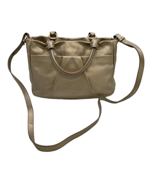 Salvatore Ferragamo（サルヴァトーレ フェラガモ）Salvatore Ferragamo (サルヴァトーレ フェラガモ) 2WAYバッグ 金具キズ・シャンパンゴールドの古着・服飾アイテム