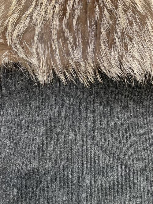 Chloe（クロエ）Chloe (クロエ) マフラー グレー×ベージュの古着・服飾アイテム