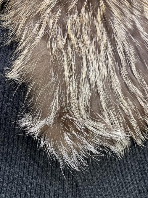 Chloe（クロエ）Chloe (クロエ) マフラー グレー×ベージュの古着・服飾アイテム