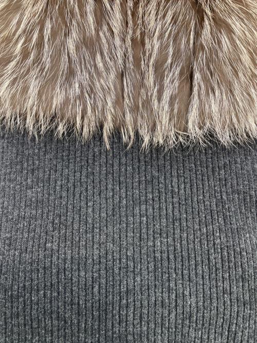 Chloe（クロエ）Chloe (クロエ) マフラー グレー×ベージュの古着・服飾アイテム