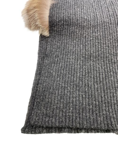 Chloe（クロエ）Chloe (クロエ) マフラー グレー×ベージュの古着・服飾アイテム