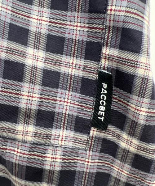 PACCBET（ラスベート）PACCBET (ラスベート) 長袖シャツ ネイビー×ホワイト サイズ:Ｌの古着・服飾アイテム