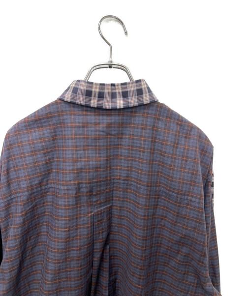 PACCBET（ラスベート）PACCBET (ラスベート) 長袖シャツ ネイビー×ホワイト サイズ:Ｌの古着・服飾アイテム