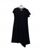 Y'sワイズ）の古着「シャーリングドレス」｜ブラック
