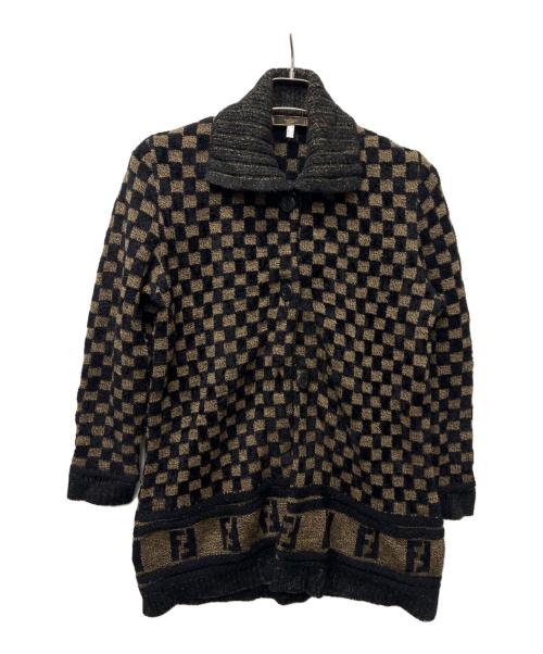 FENDI（フェンディ）FENDI (フェンディ) 厚手カーディガン ブラック サイズ:Mの古着・服飾アイテム