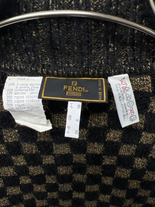 FENDI（フェンディ）FENDI (フェンディ) 厚手カーディガン ブラック サイズ:Mの古着・服飾アイテム