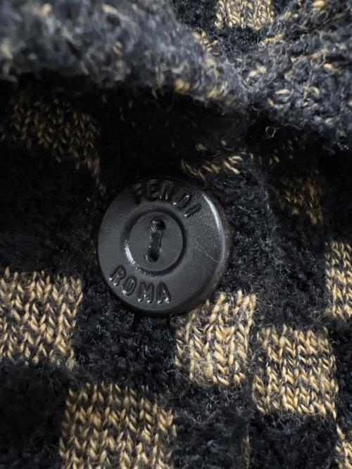 FENDI（フェンディ）FENDI (フェンディ) 厚手カーディガン ブラック サイズ:Mの古着・服飾アイテム