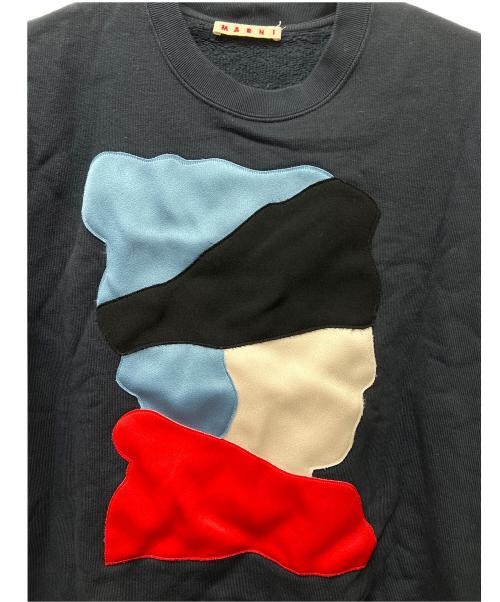 MARNI（マルニ）MARNI (マルニ) EKTA COLLABORATION (エクタコラボレーション) スウェット ネイビー サイズ:４０の古着・服飾アイテム