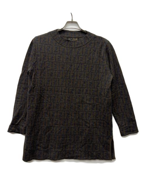 FENDI（フェンディ）FENDI (フェンディ) 薄手ニット ブラウン サイズ:４２の古着・服飾アイテム