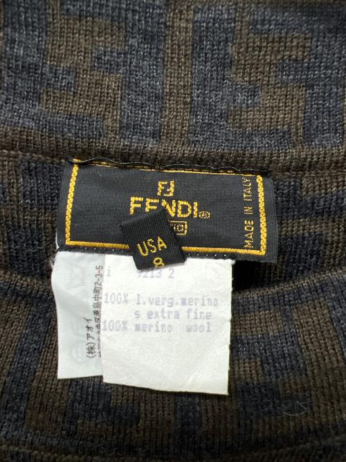 FENDI（フェンディ）FENDI (フェンディ) 薄手ニット ブラウン サイズ:４２の古着・服飾アイテム