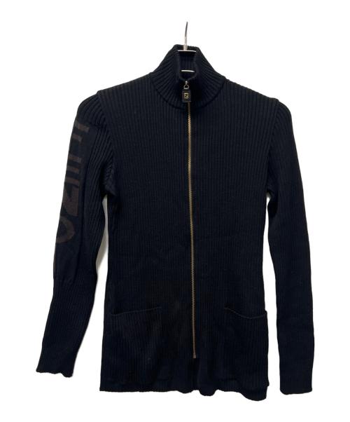 FENDI（フェンディ）FENDI (フェンディ) ジップアップリブニット ブラック サイズ:４２の古着・服飾アイテム