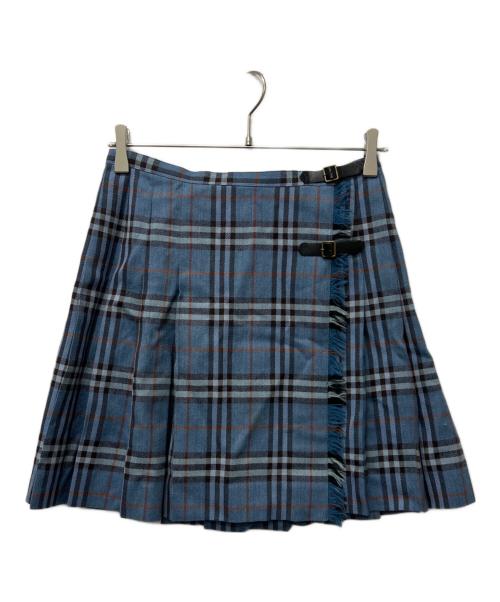 BURBERRY BLUE LABEL（バーバリー ブルー レーベル）BURBERRY BLUE LABEL (バーバリー ブルー レーベル) ミニスカート ブルー サイズ:３８の古着・服飾アイテム