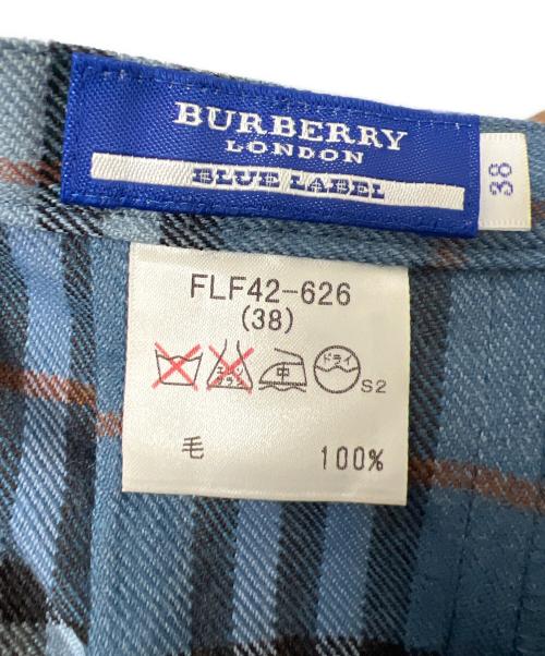 BURBERRY BLUE LABEL（バーバリー ブルー レーベル）BURBERRY BLUE LABEL (バーバリー ブルー レーベル) ミニスカート ブルー サイズ:３８の古着・服飾アイテム