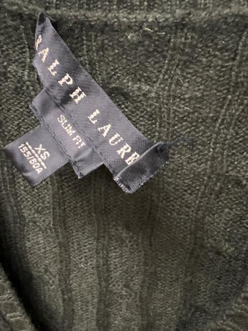 RALPH LAUREN（ラルフローレン）RALPH LAUREN (ラルフローレン) Vネックカシミヤニット グリーン サイズ:ＸＳの古着・服飾アイテム