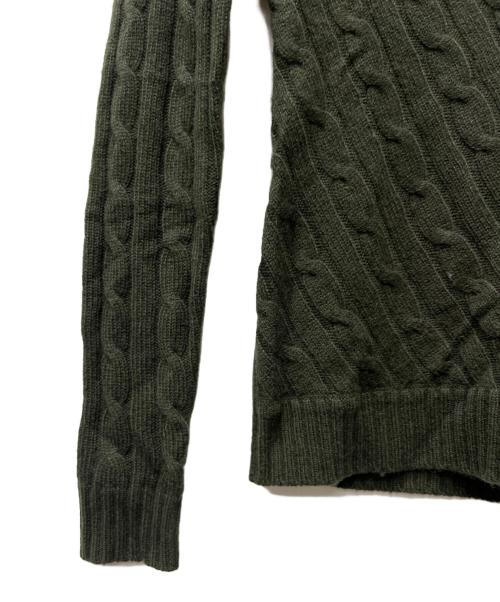 RALPH LAUREN（ラルフローレン）RALPH LAUREN (ラルフローレン) Vネックカシミヤニット グリーン サイズ:ＸＳの古着・服飾アイテム