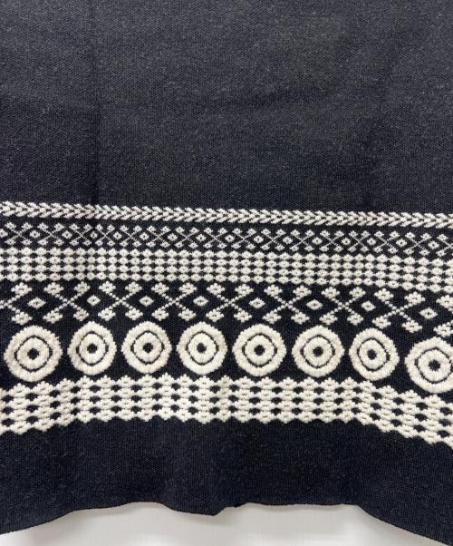 Chloe（クロエ）Chloe (クロエ) 厚手カーディガン ブラック×ホワイト サイズ:ＸＳの古着・服飾アイテム