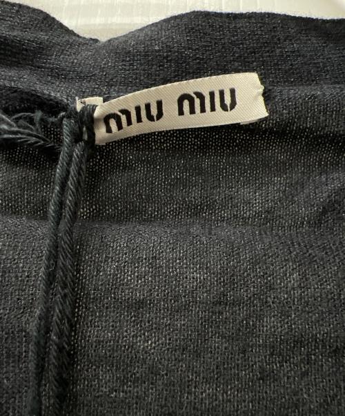 MIU MIU（ミュウミュウ）MIU MIU (ミュウミュウ) カシミヤ混カーディガン ブラック サイズ:FREEの古着・服飾アイテム
