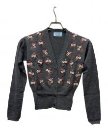 PRADA（プラダ）の古着「薄手カーディガン」｜グレー