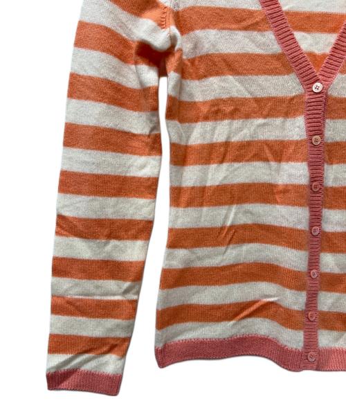 LORO PIANA（ロロピアーナ）LORO PIANA (ロロピアーナ) アンサンブルカシミヤカーディガン オレンジ×ホワイト サイズ:38の古着・服飾アイテム