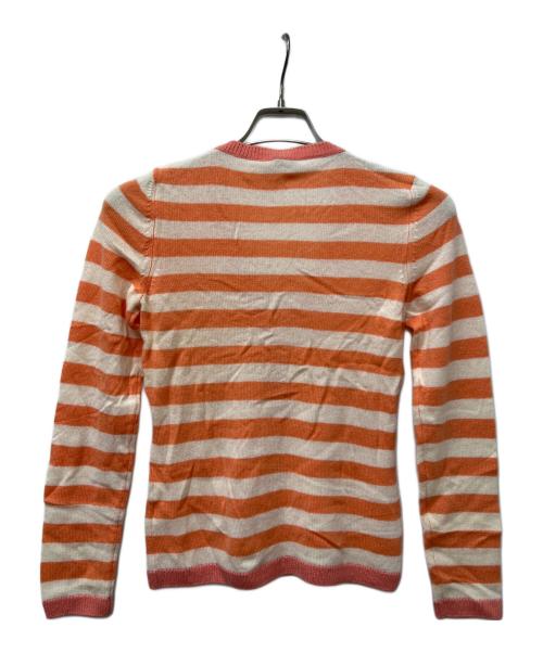 LORO PIANA（ロロピアーナ）LORO PIANA (ロロピアーナ) アンサンブルカシミヤカーディガン オレンジ×ホワイト サイズ:38の古着・服飾アイテム