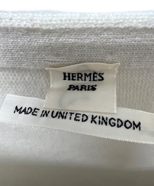 HERMES（エルメス）HERMES (エルメス) 薄手ニット ホワイト サイズ:３４の古着・服飾アイテム