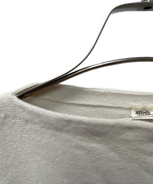 HERMES（エルメス）HERMES (エルメス) 薄手ニット ホワイト サイズ:３４の古着・服飾アイテム