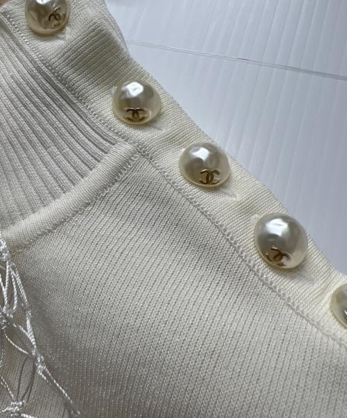 CHANEL（シャネル）CHANEL (シャネル) 薄手ニット ホワイト サイズ:３４の古着・服飾アイテム