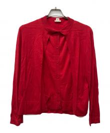 HERMES（エルメス）の古着「薄手カーディガン」｜レッド