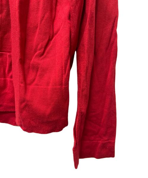 HERMES（エルメス）HERMES (エルメス) 薄手カーディガン レッド サイズ:３４の古着・服飾アイテム