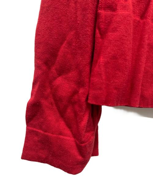 HERMES（エルメス）HERMES (エルメス) 薄手カーディガン レッド サイズ:３４の古着・服飾アイテム