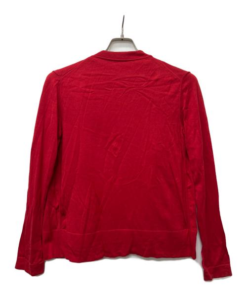 HERMES（エルメス）HERMES (エルメス) 薄手カーディガン レッド サイズ:３４の古着・服飾アイテム