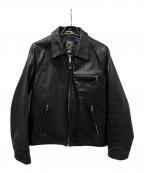 Schottショット）の古着「103US TRUCKER LEATHER JKT」｜ブラック