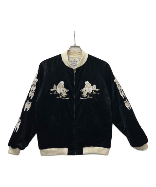 HOUSTON（ヒューストン）HOUSTON (ヒューストン) 別珍スーベニアジャケット ブラック サイズ:Ｌの古着・服飾アイテム