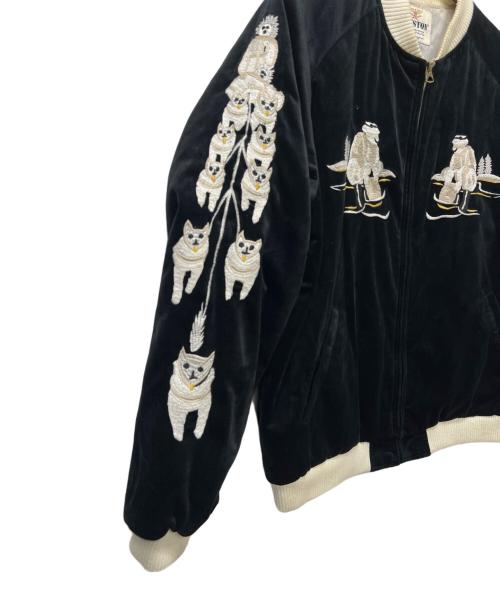 HOUSTON（ヒューストン）HOUSTON (ヒューストン) 別珍スーベニアジャケット ブラック サイズ:Ｌの古着・服飾アイテム