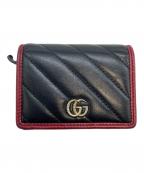 GUCCIグッチ）の古着「カードケース」｜ブラック×レッド