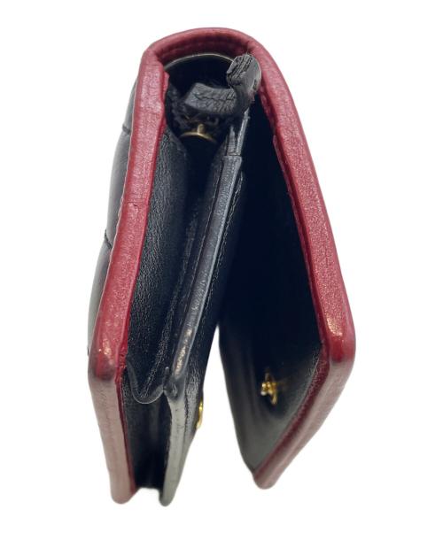 GUCCI（グッチ）GUCCI (グッチ) カードケース ブラック×レッドの古着・服飾アイテム