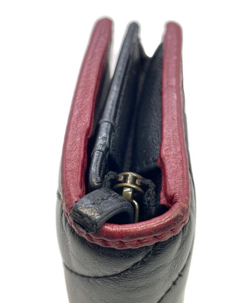 GUCCI（グッチ）GUCCI (グッチ) カードケース ブラック×レッドの古着・服飾アイテム