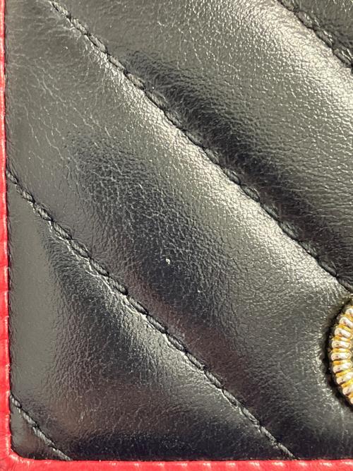 GUCCI（グッチ）GUCCI (グッチ) カードケース ブラック×レッドの古着・服飾アイテム