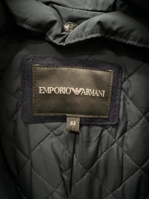 EMPORIO ARMANI（エンポリオ アルマーニ）EMPORIO ARMANI (エンポリオアルマーニ) メルトン レイヤード フーデッドダウン ネイビー サイズ:５２の古着・服飾アイテム