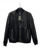 ALL SAINTSオールセインツ）の古着「TYRO WASHED LEATHER BOMBER JACKET」｜ブラック