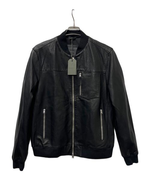 ALL SAINTS（オールセインツ）ALL SAINTS (オールセインツ) TYRO WASHED LEATHER BOMBER JACKET ブラック サイズ:Ｌの古着・服飾アイテム