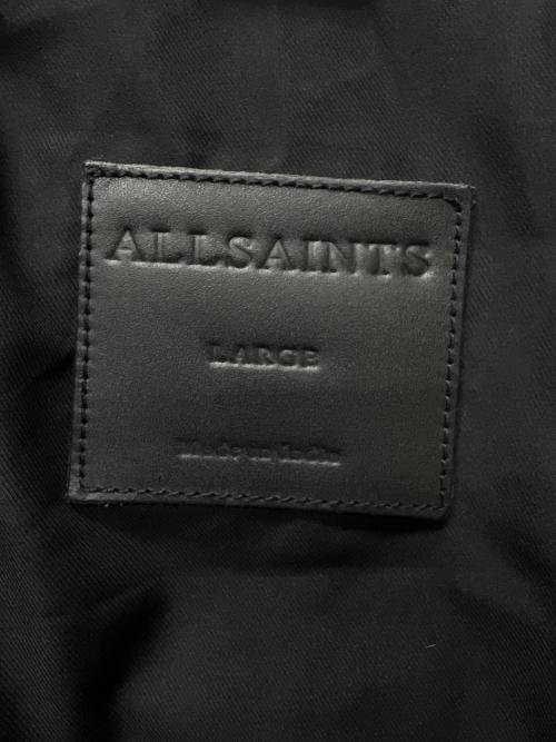 ALL SAINTS（オールセインツ）ALL SAINTS (オールセインツ) TYRO WASHED LEATHER BOMBER JACKET ブラック サイズ:Ｌの古着・服飾アイテム